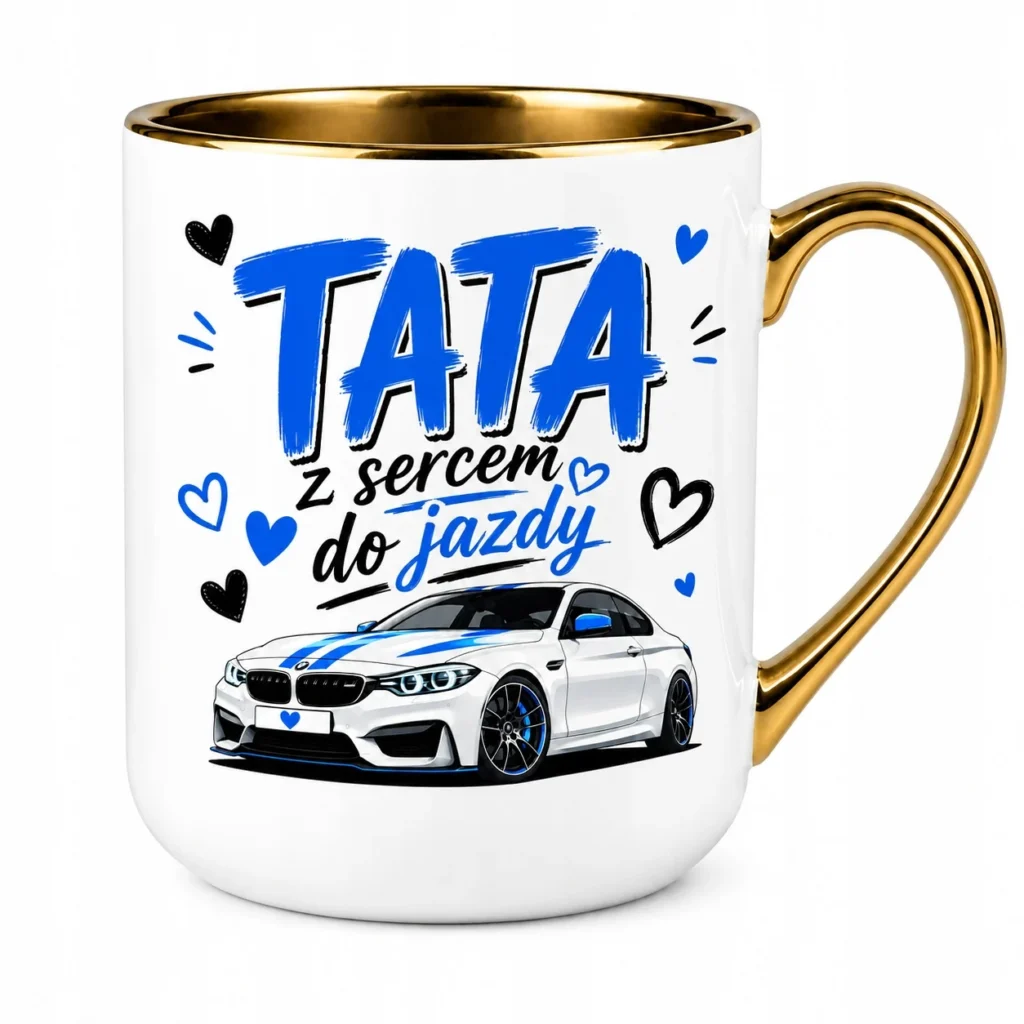 Kubek Prezent Dla Taty z Sercem Do Jazdy Personalizowany