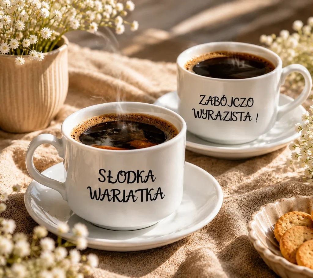 Filiżanka prezent na urodziny śmieszny nadruk Słodka wariatka 150 ml