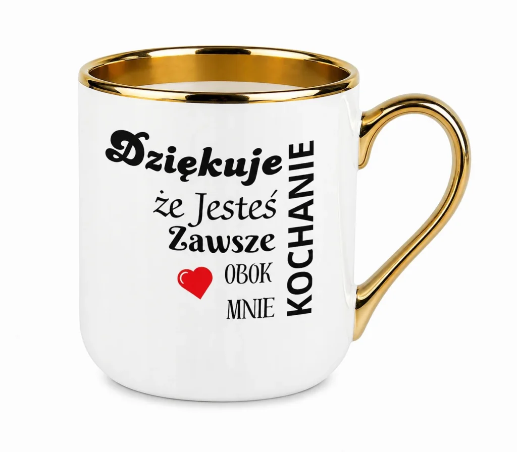 Kubek „Dziękuję, że jesteś kochanie" prezent dla niego dla niej