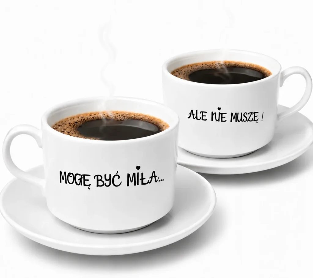 Filiżanka śmieszny prezent z napisem „Mogę być miła ale nie muszę!” 150 ml