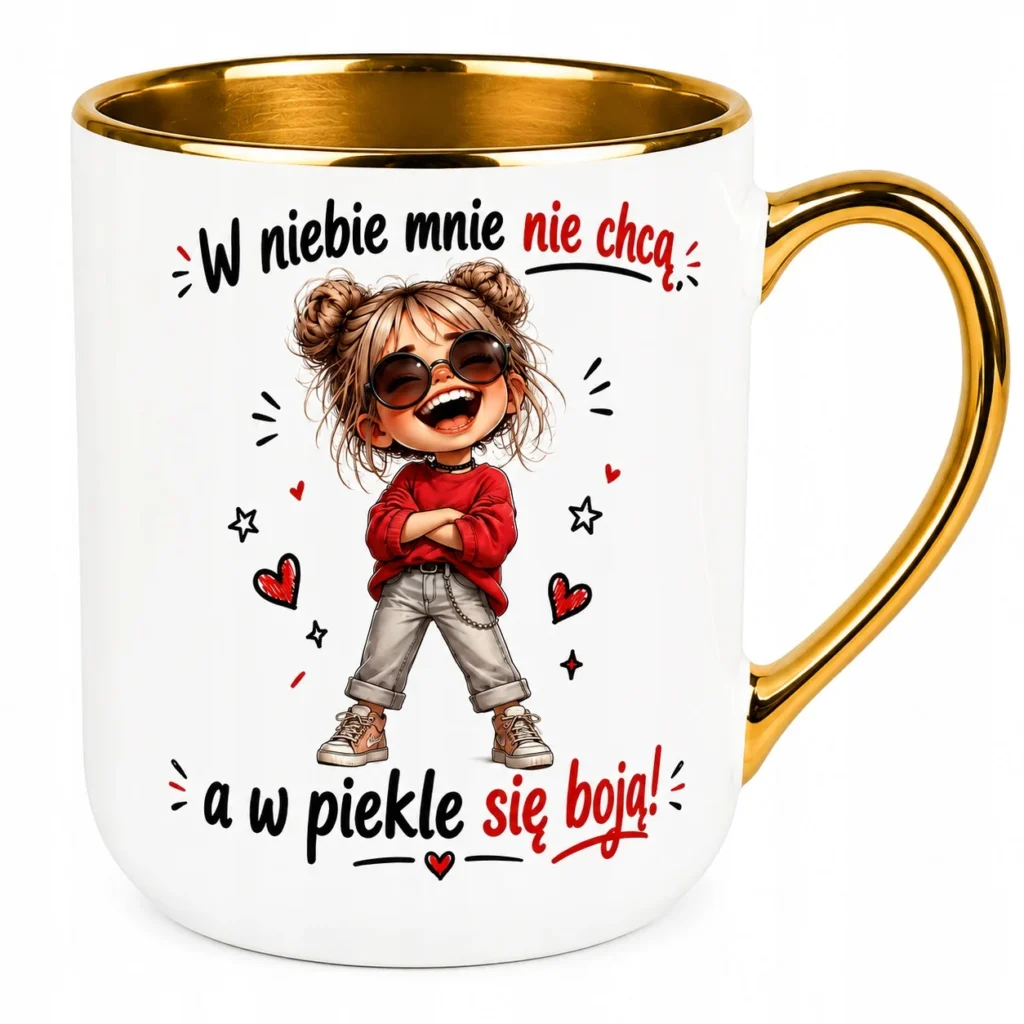 Śmieszny Kubek Dla Kobiety W Niebie Mnie Nie Chcą A W Piekle Się Boją 330ml