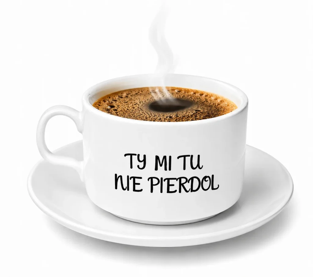 Filiżanka Ty Mi Tu Nie Pie*dol 150 ml Śmieszny Kubek Humor