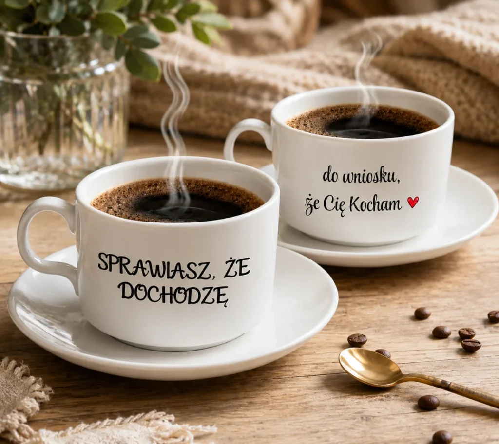 Filiżanka prezent urodziny walentynki śmieszny nadruk „Kocham Cię" 150 ml