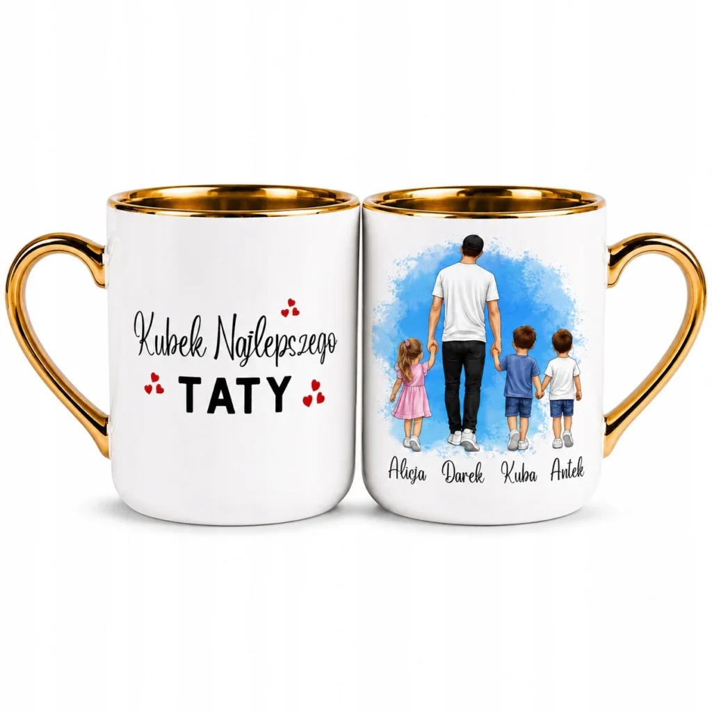 Kubek dla Wyjątkowego Taty z Imionami Dzieci Personalizacja