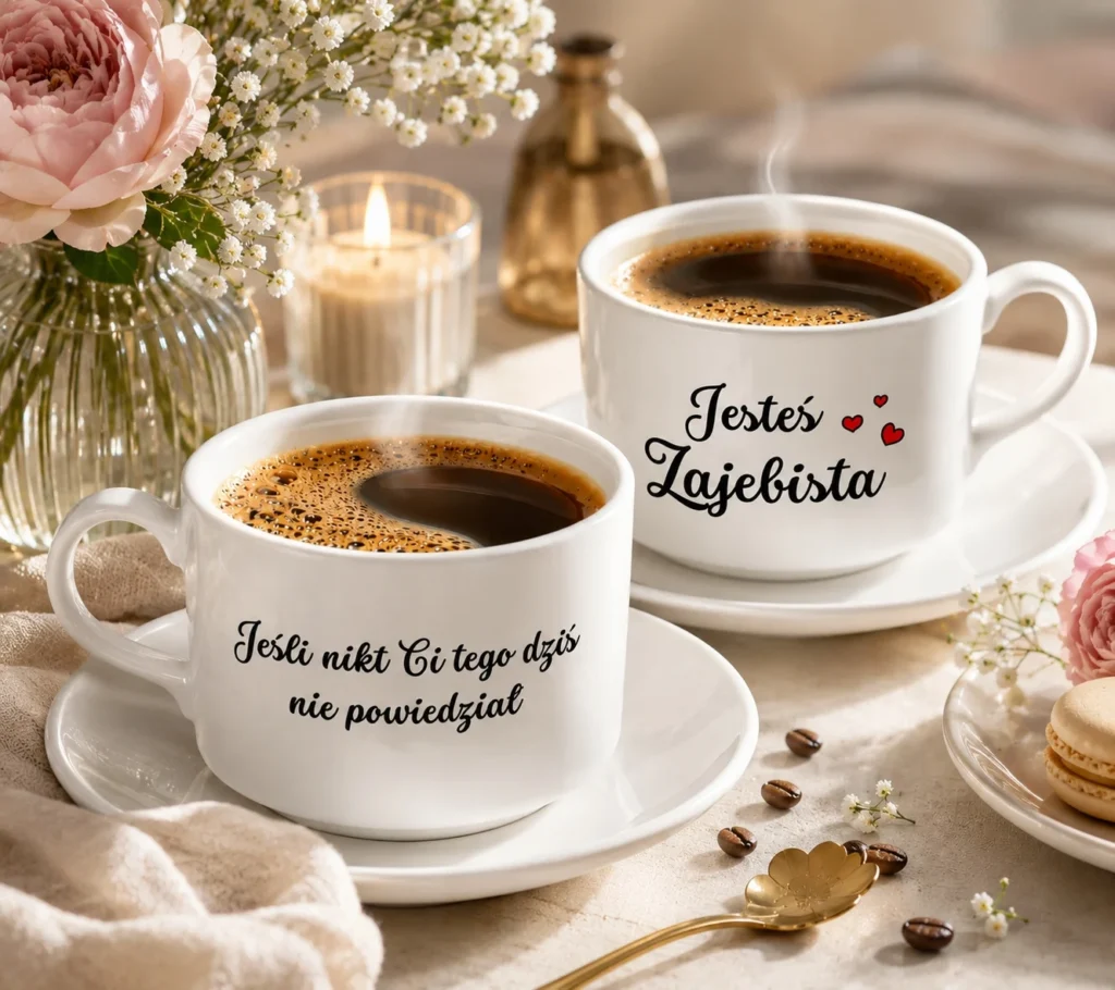 Filiżanka na prezent śmieszny nadruk Jesteś Za*ebista 150 ml