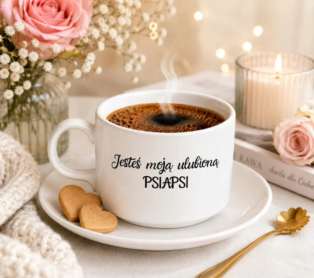 Filiżanka „Jesteś Moją Ulubioną PSIAPSI”- Prezent dla Przyjaciółki 150 ml