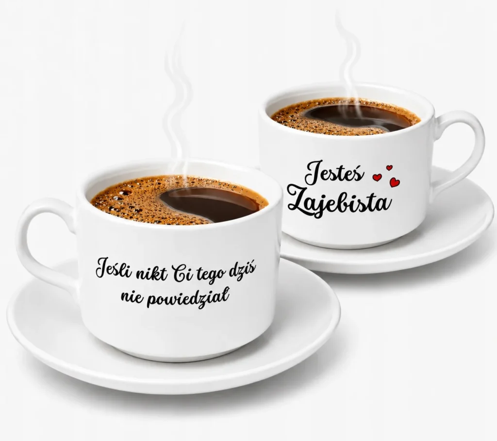 Filiżanka na prezent śmieszny nadruk Jesteś Za*ebista 150 ml