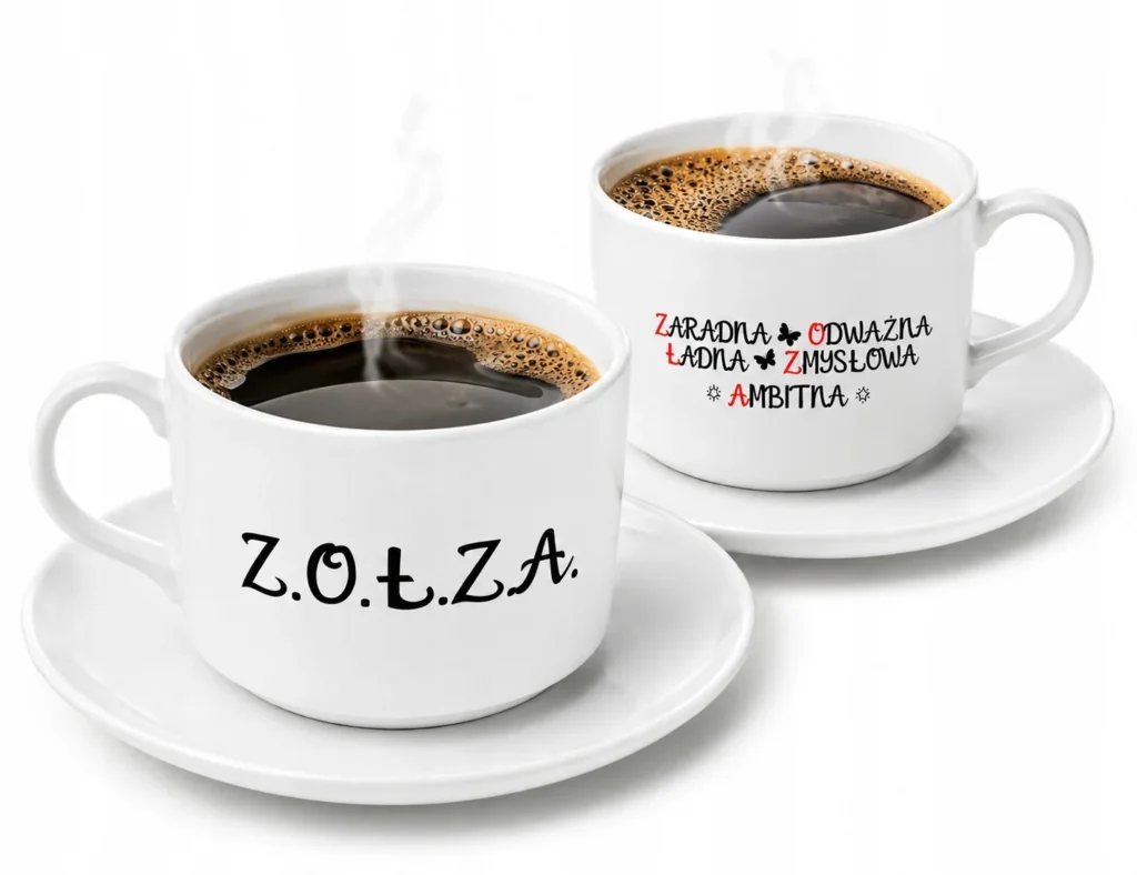 Filiżanka Z.O.Ł.Z.A 150 ml Śmieszny Kubek dla Kobiety Prezent 150 ml