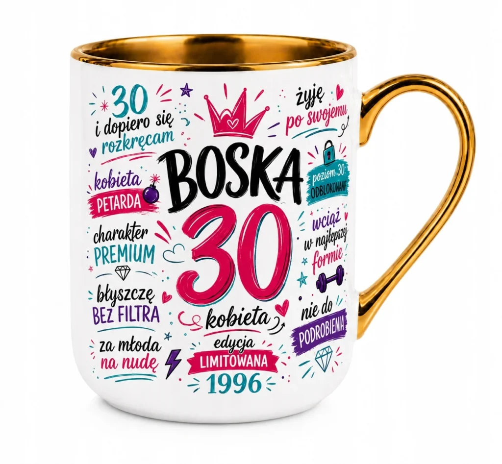 Kubek Boska 30 Kobieta Edycja Limitowana 1996 Prezent Na 30 Urodziny