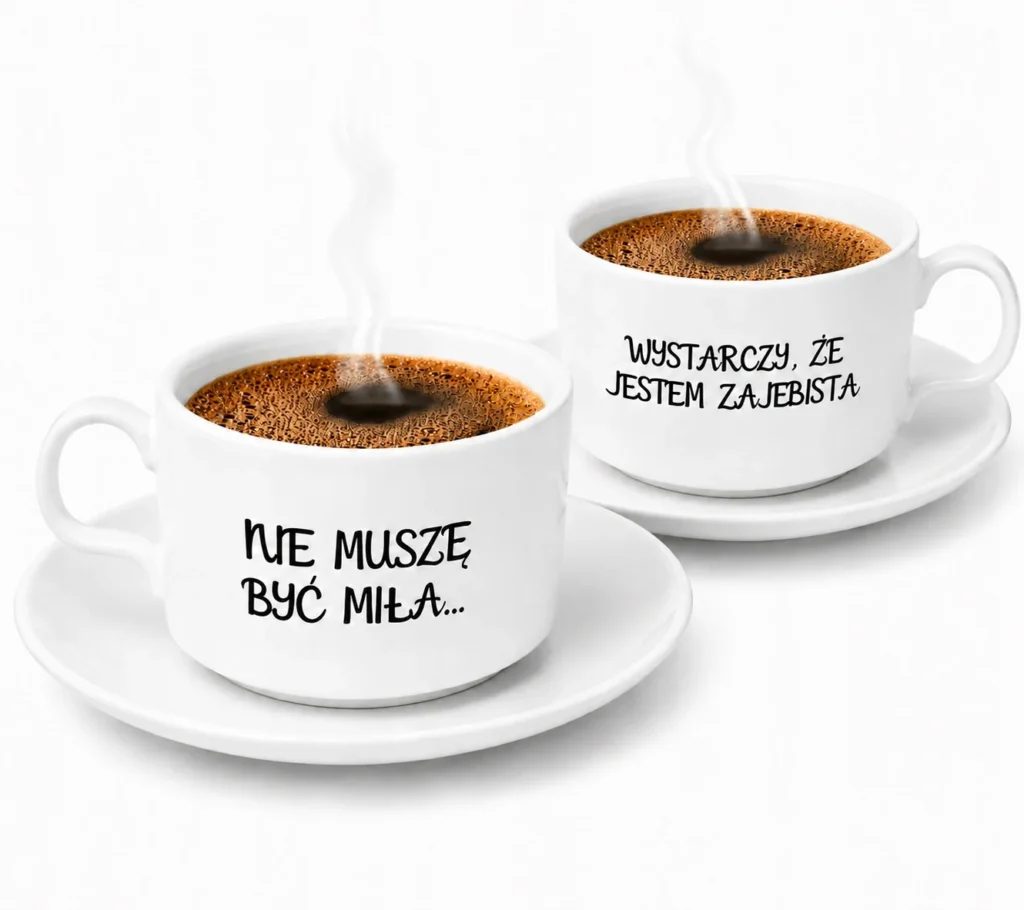 Śmieszna Filiżanka NIE MUSZĘ BYĆ MIŁA 150 ml dla Kobiety
