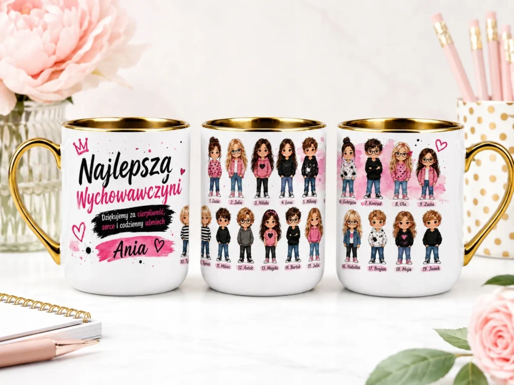 Kubek Dla Wychowawczyni Personalizowany Imiona Uczniów Prezent