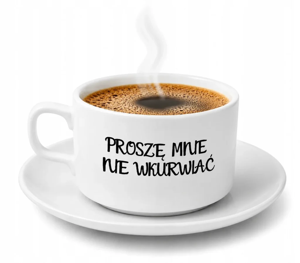 Filiżanka „Proszę mnie nie wku*wiać” - zabawny prezent dla kawosza 150 ml