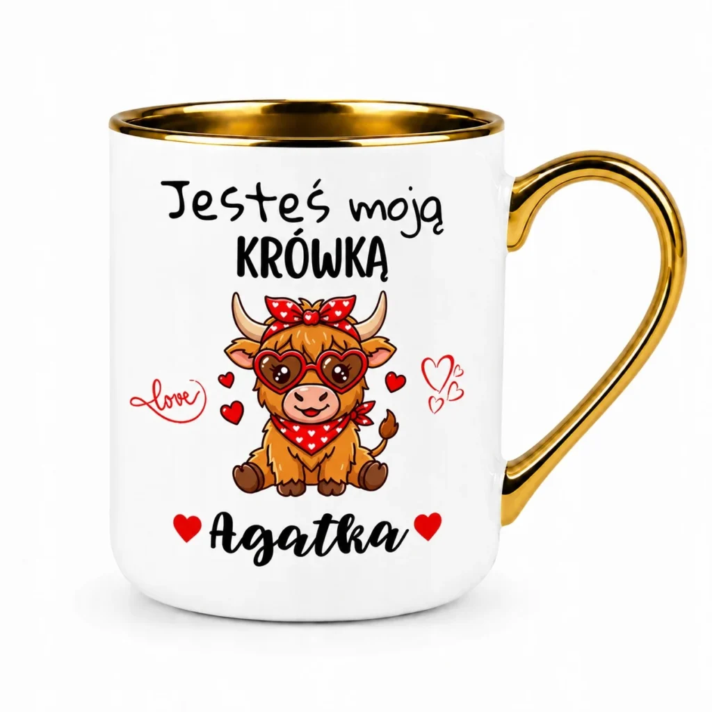 Personalizowany Kubek „Jesteś Moją Krówką” - Śmieszny Prezent dla Kobiety