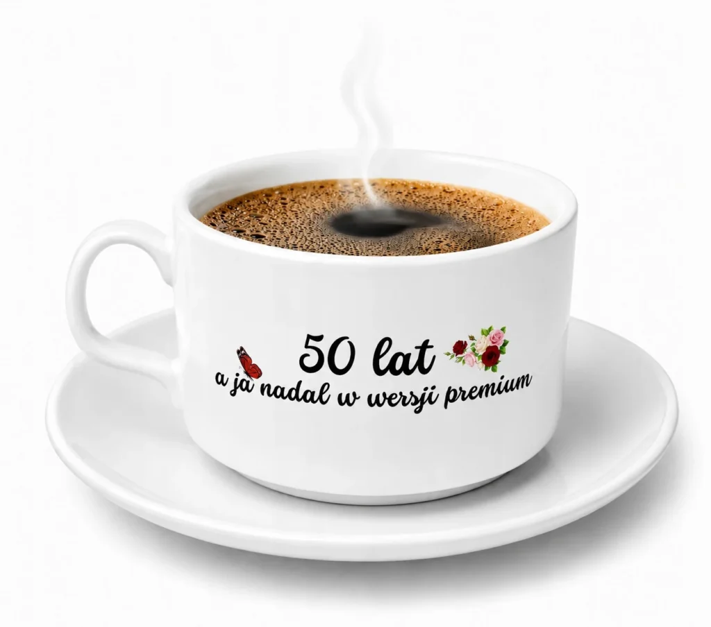 Filiżanka na urodziny 50 lat- Śmieszny Prezent 150 ml