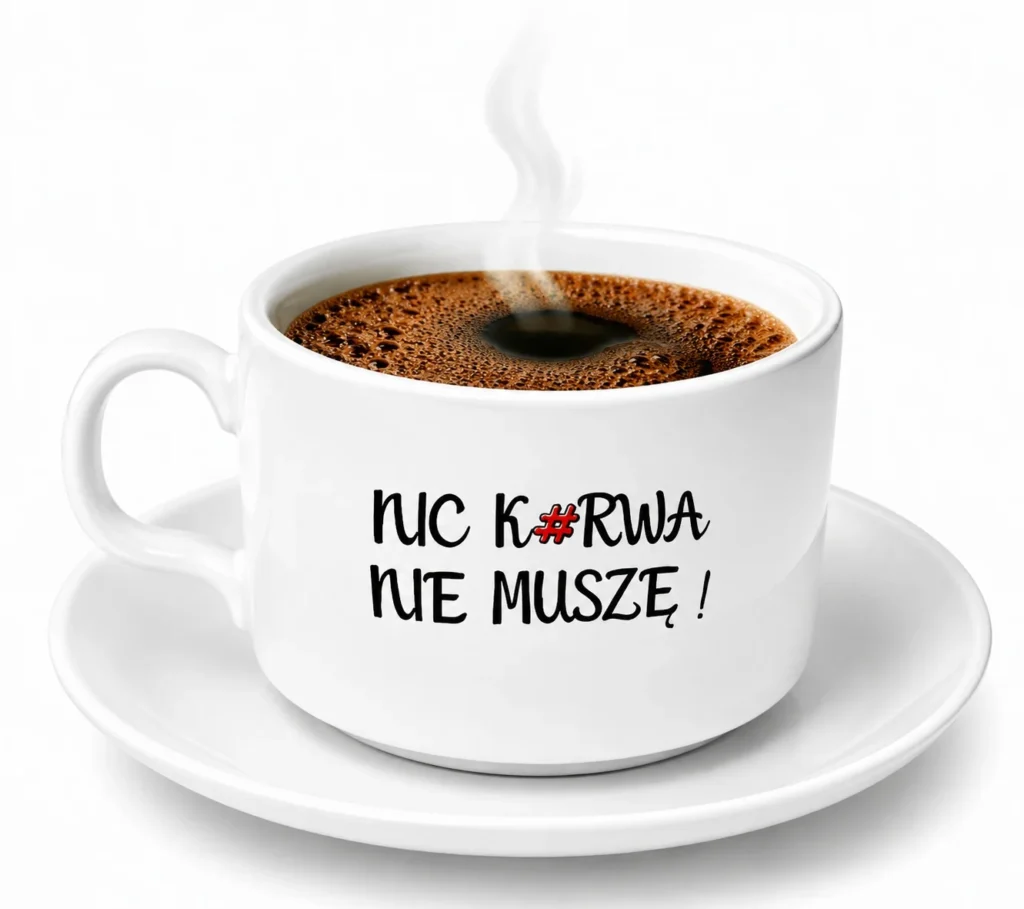 Filiżanka Nic K#rwa Nie Muszę 150 ml Śmieszny Kubek dla Kobiety