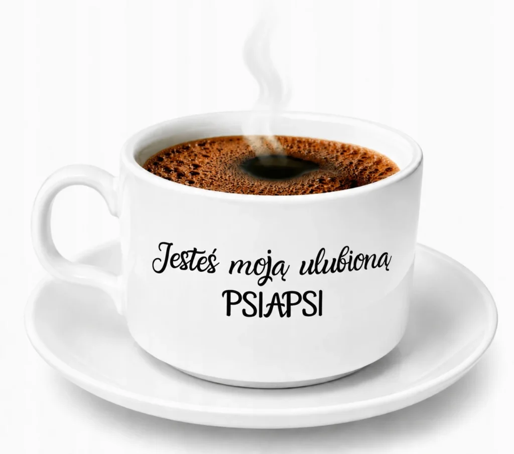 Filiżanka „Jesteś Moją Ulubioną PSIAPSI”- Prezent dla Przyjaciółki 150 ml
