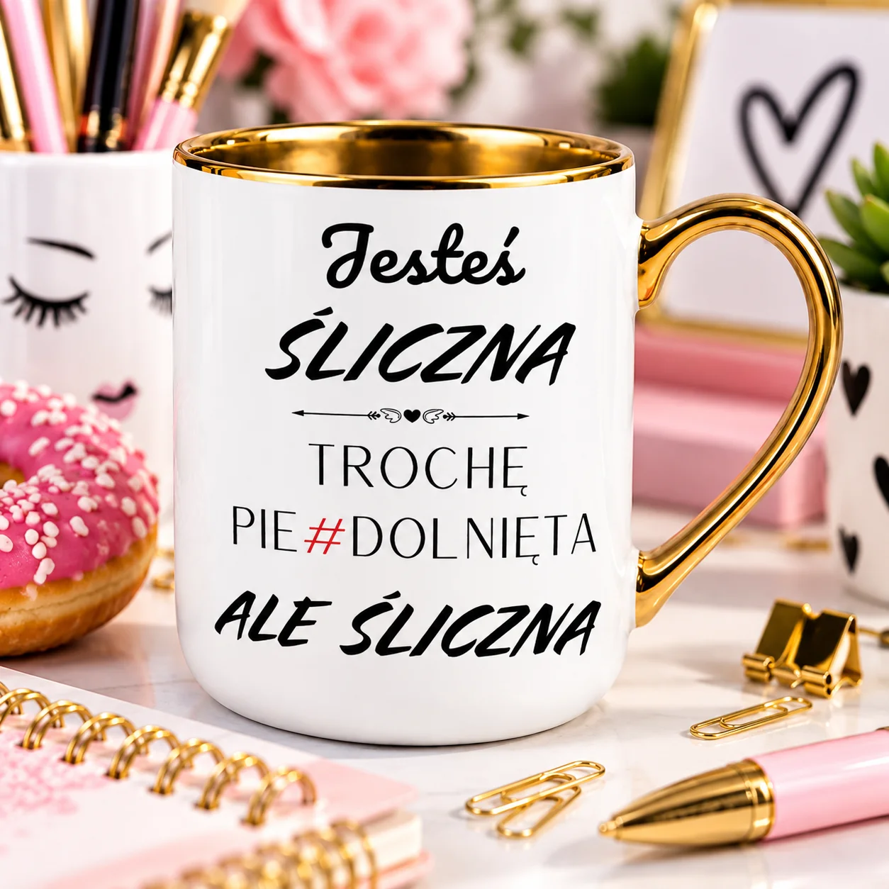 Kubek Jesteś Śliczna Trochę Pie#dolnięta Ale Śliczna Prezent